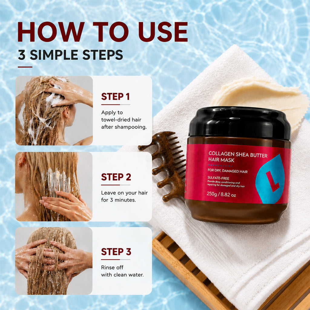 SheaSilk – Collagen Shea Butter Hair Mask for Deep Repair & Hydration
