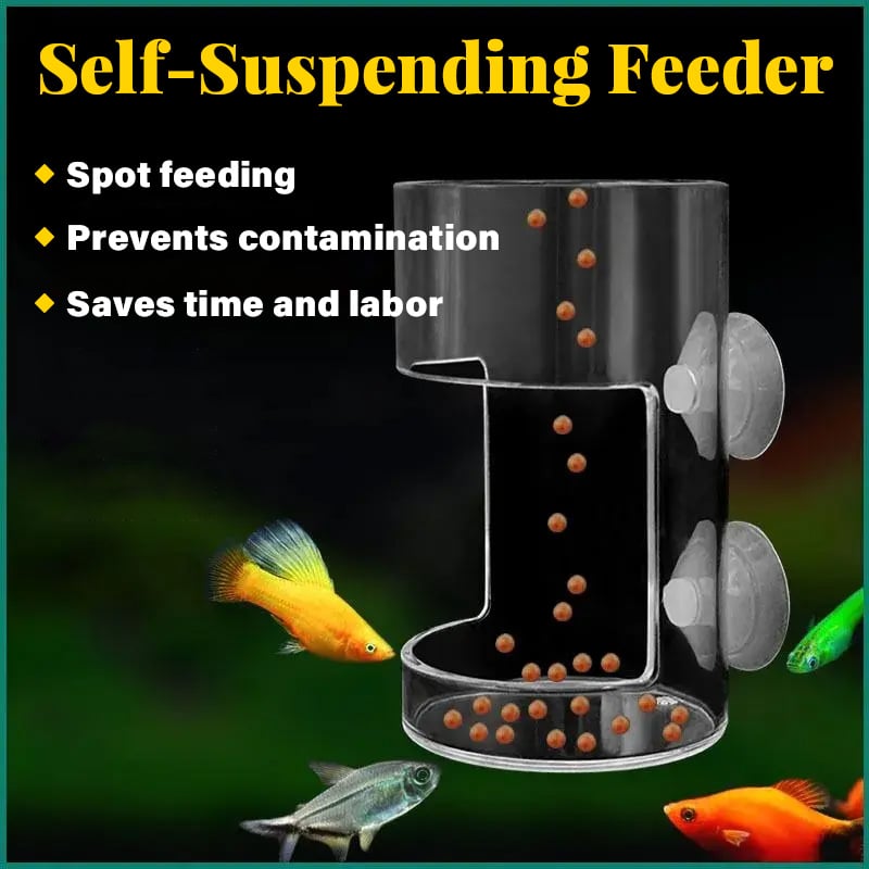 FeedDock – Clear Aquarium Feeding Ring and Tray with Suction Cups