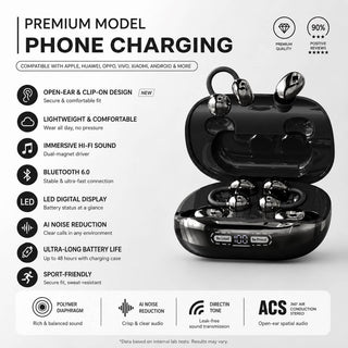 DayNest – Dual Clip-On and Sleep Earbuds with Charging Case