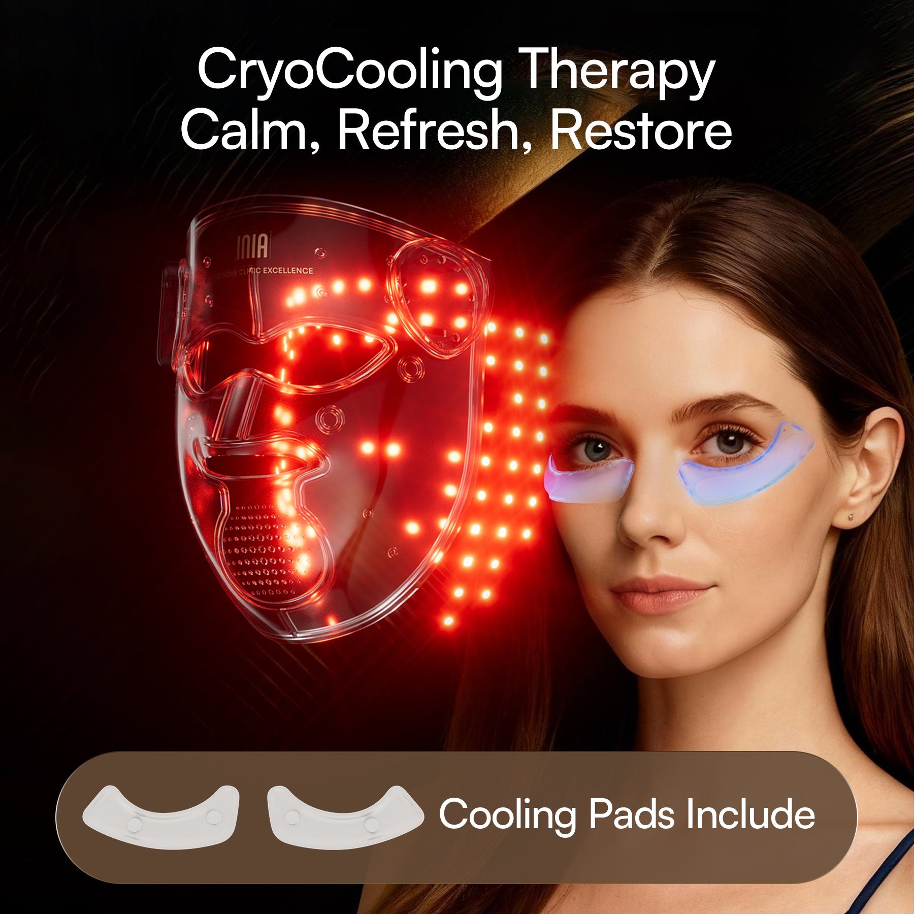 GlowWrap 4D – Dual NIR 940 nm Wireless LED Face Mask