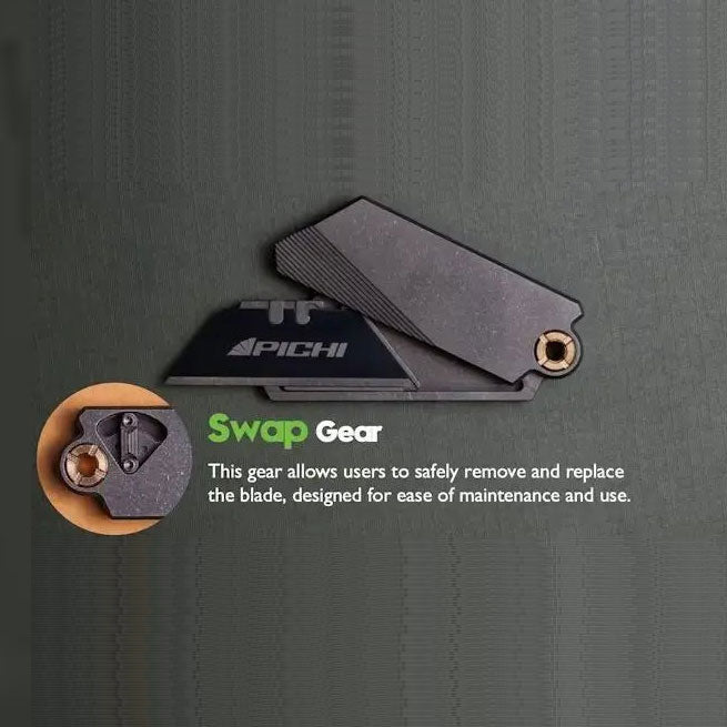 GlideCut – G9 Titanium & Brass Gravity Utility Knife