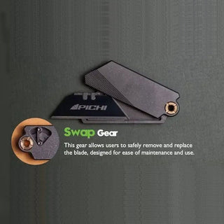 GlideCut – G9 Titanium & Brass Gravity Utility Knife