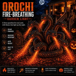 🎃 HellBlaze – Fire-Breathing Solar Halloween Garden Light