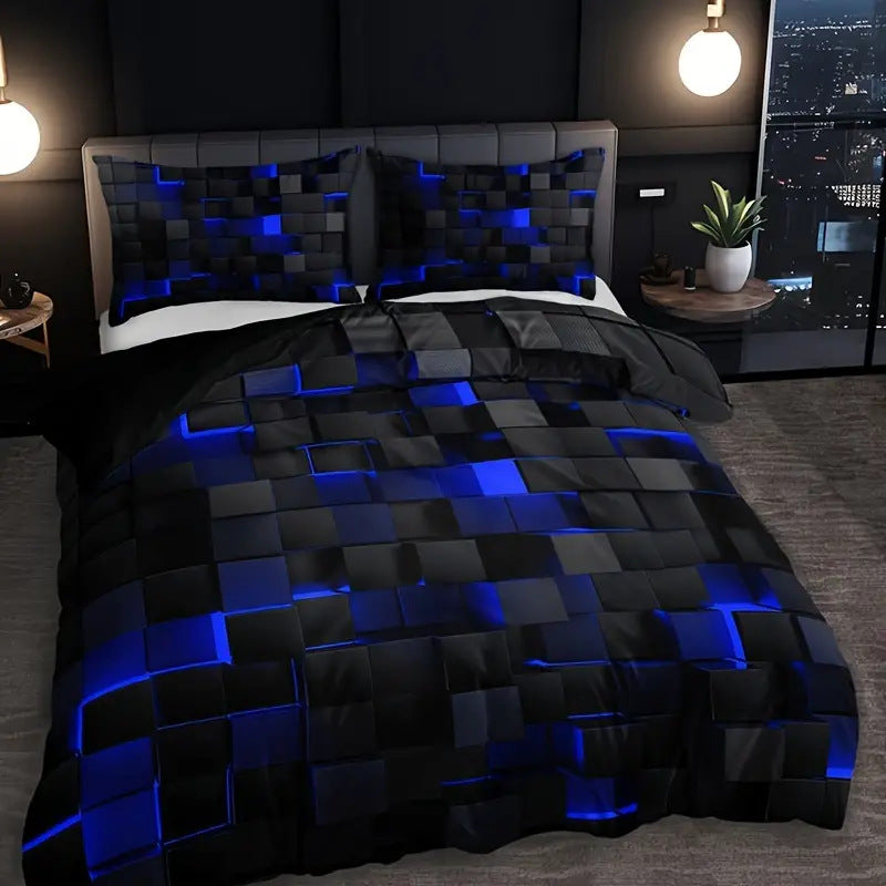 GlowCube – 3D Gradient Duvet Cover Set