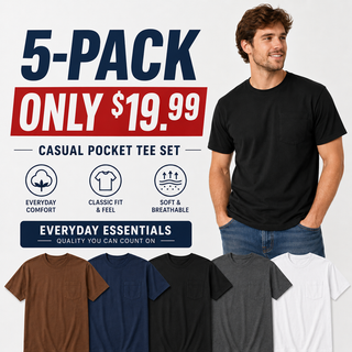 CottonEase – 🔥 Men’s Heavyweight Cotton Pocket Tee Packs | Regular & Tall