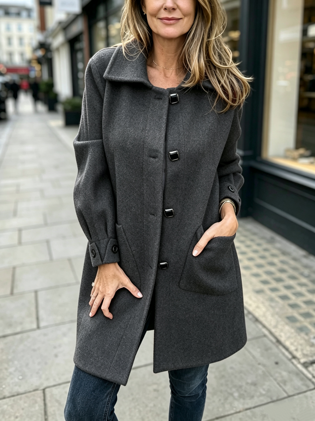 TimelessWool Coat – Women's Classic Wool Blend Coat