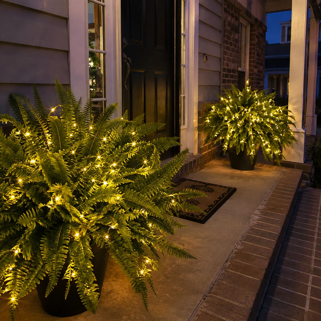 💛GlowFern – 🌿 Glowing Boston Ferns with Lights, Zero Watering, Zero Maintenance