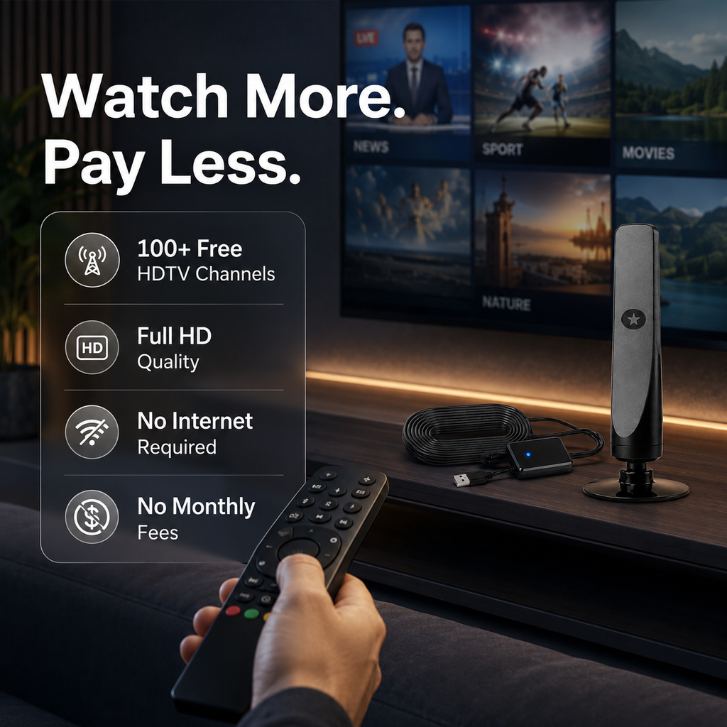 SignalSnap – Indoor HD TV Antenna with No Subscription & Easy Setup