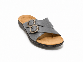 SoftStride – Women’s Leather Slide Sandals for All-Day Comfort