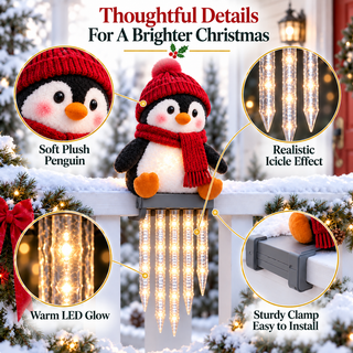 WinterGlow – Christmas Holiday Friends Icicle Railing Lights