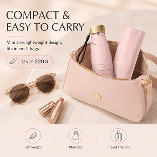 PocketHalo – Mini UV Capsule Umbrella with UPF50+ Sun Protection
