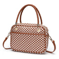 Brown & White Checkered