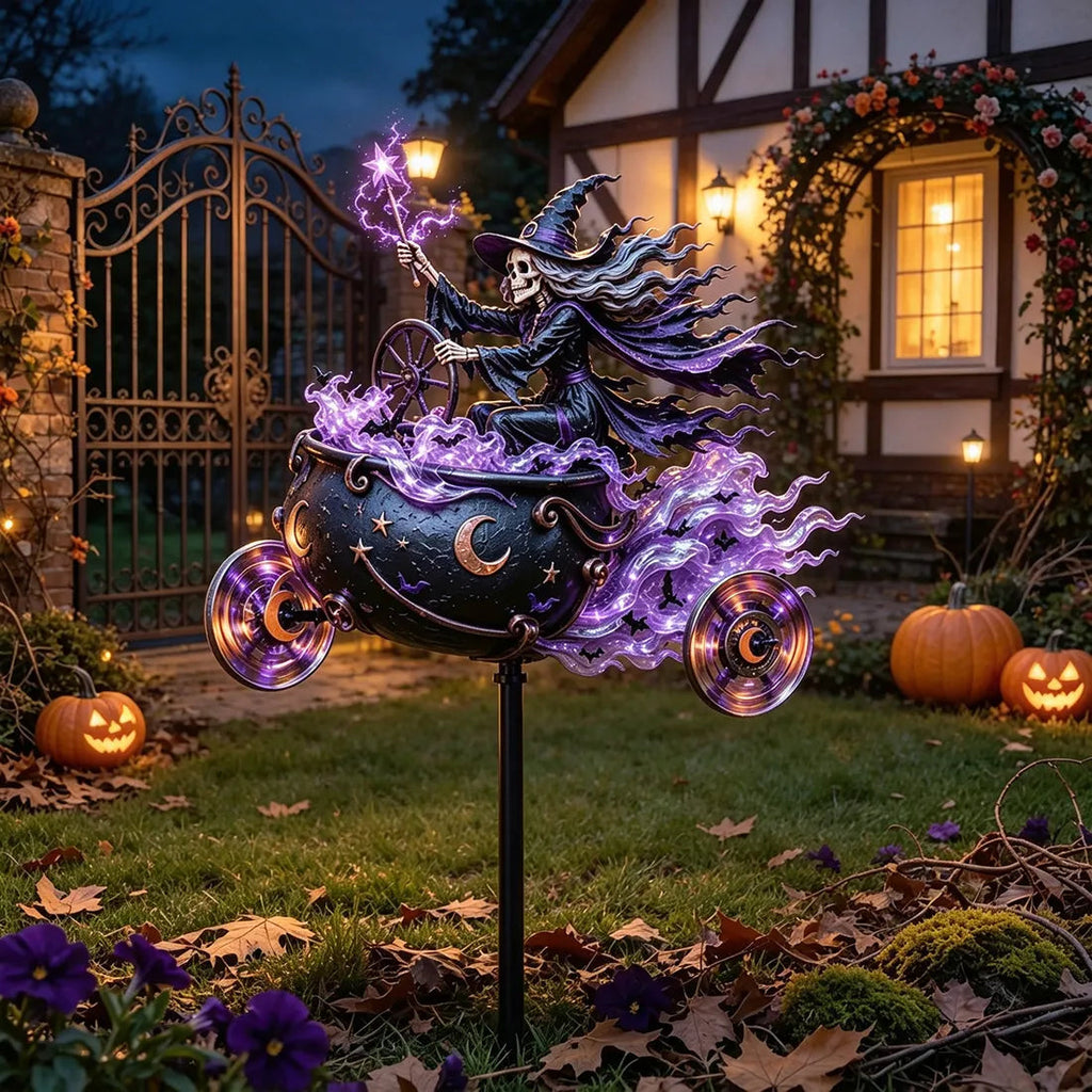 SpookRider – 🔥 Halloween Motorcycle Windmill Yard Stake 🎃🏍️