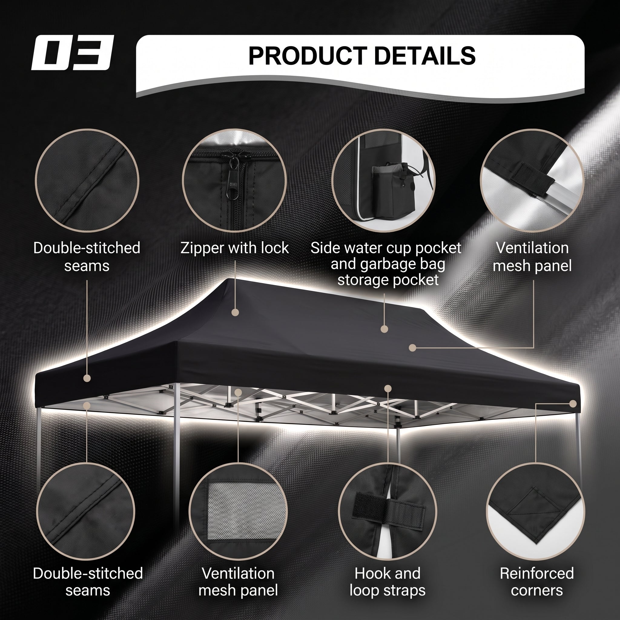ShadeHaven – Heavy-Duty Pop-Up Canopy Tent with Removable Sidewalls