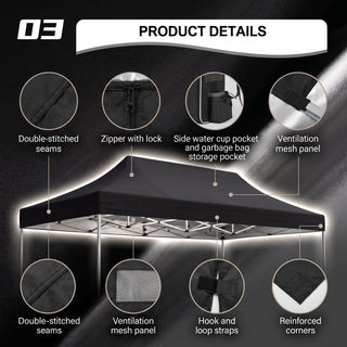 ShadeHaven – Heavy-Duty Pop-Up Canopy Tent with Removable Sidewalls