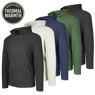 WaffleEase – Men’s Waffle-Knit Pullover Hoodie