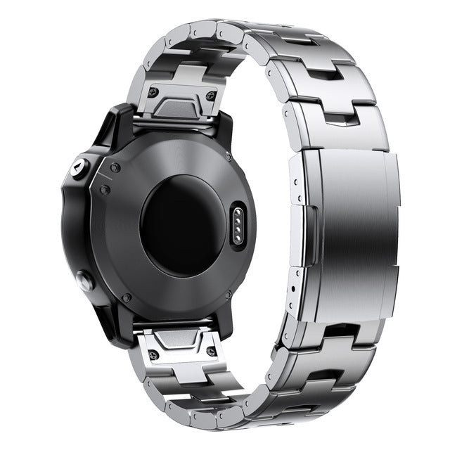 TitanLink – Luxe Titanium Link Band for Garmin QuickFit 22/26mm