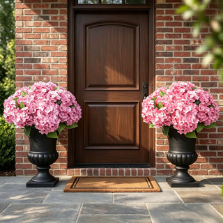 PorchBloom – 🔥🔥 Artificial Outdoor Hydrangea Flowers, UV-Resistant, Waterproof & Windproof