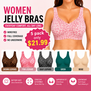 JellyEase – Women's Wirefree Full-Coverage Jelly Support Bra