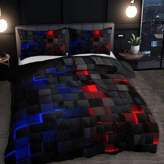 GlowCube – 3D Gradient Duvet Cover Set