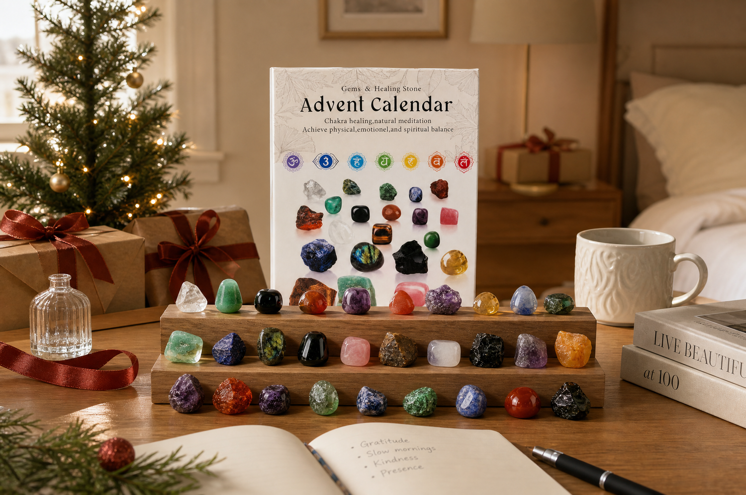 StoneAdvent – ❤100% Hand-Carved 💎Crystals Advent Calendar 2026: 24 Days of Chakra Crystals & Healing Stones🔮