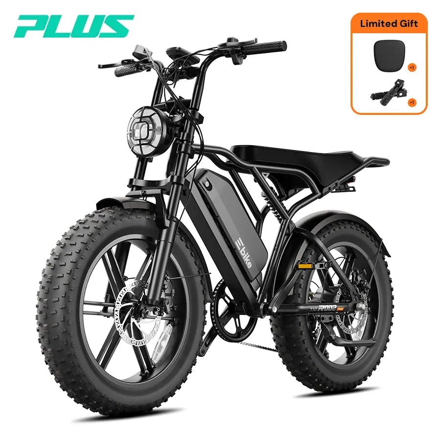 TrailThunder – 1500W Full-Suspension Moped-Style Electric Bike with 20" Fat Tires