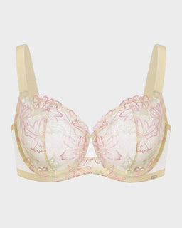 LaceBalance – Floral Lace Plus Size Unlined Minimizer Bra