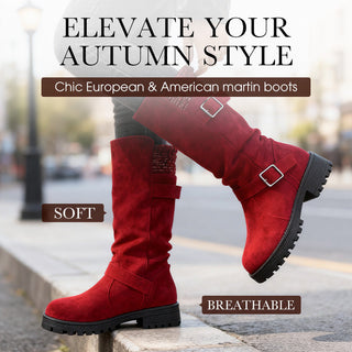CozyCuff – Women's Slouchy Mid-Calf Boots