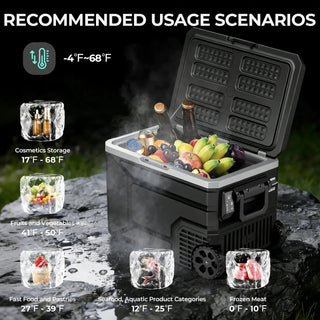 FrostRover – Portable 12V/24V Car Refrigerator Freezer, 42/53/68 Quart