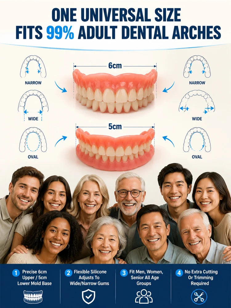 InstantSmile – DIY Temporary Denture Kit with Mirror Storage Case