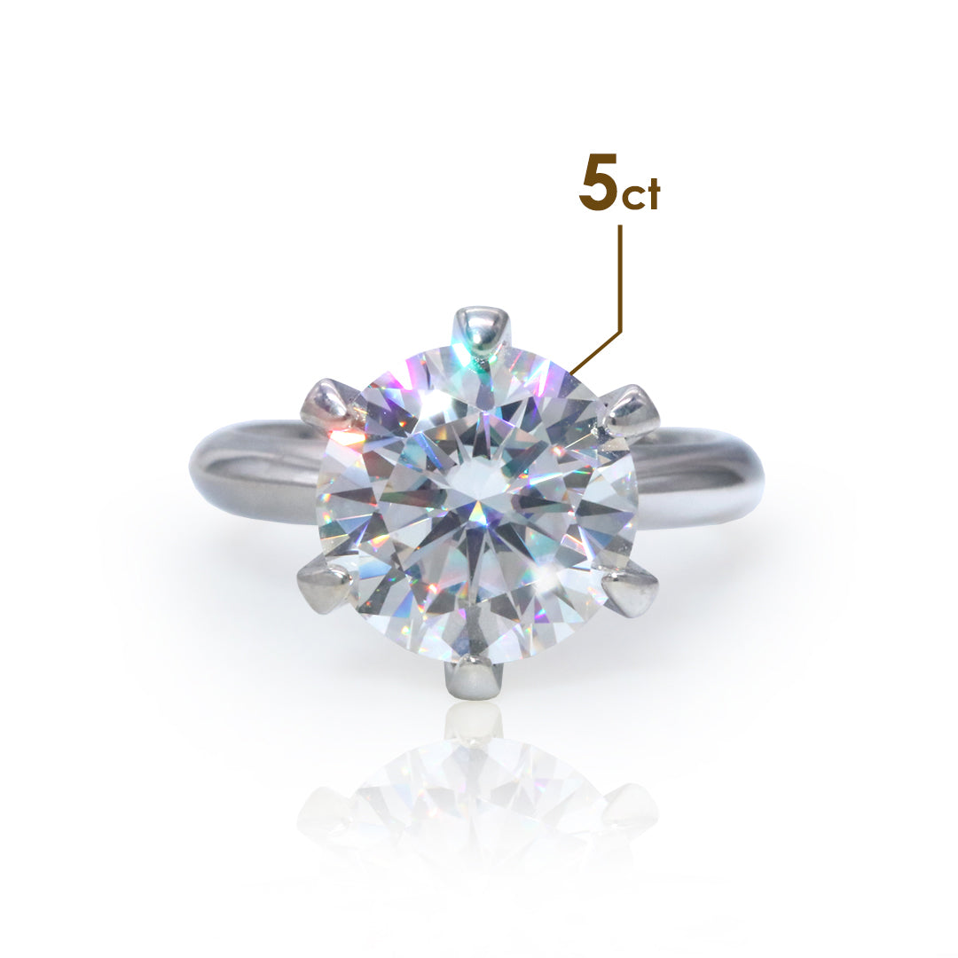 EverBrill – Six-Prong Moissanite Solitaire Ring