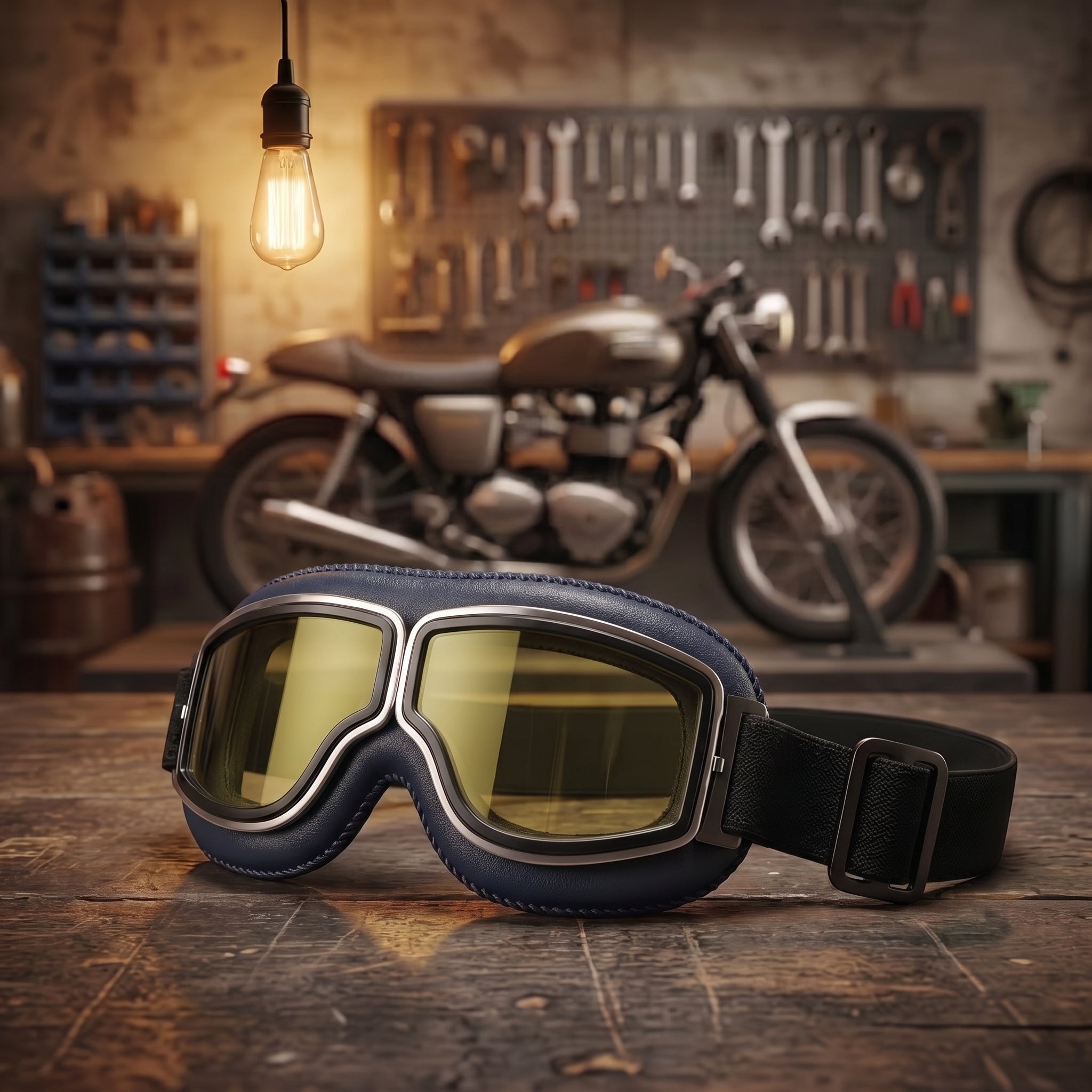 🔥 RetroRide – OTG Vintage Motorcycle Goggles (Fits Over Glasses)
