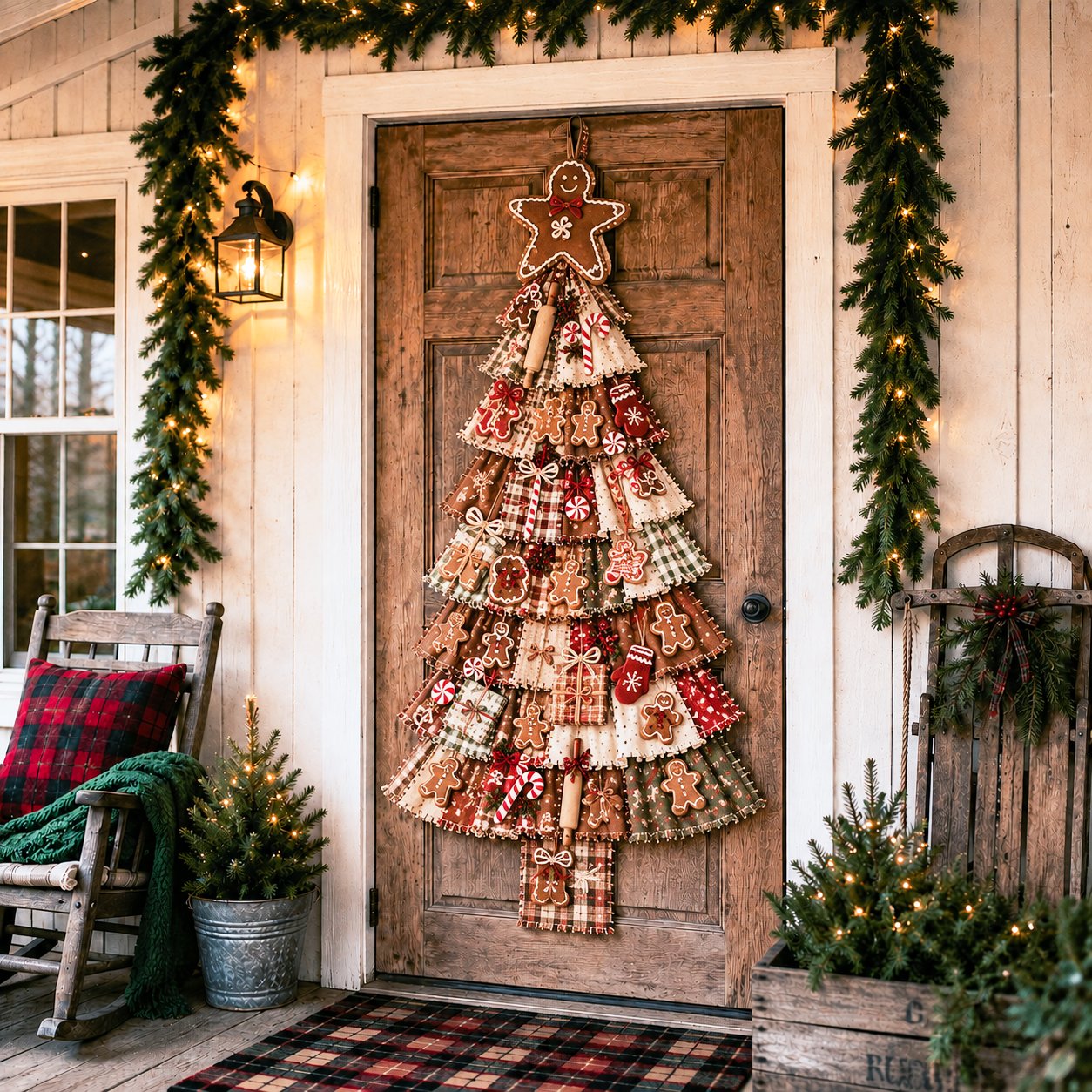 PatchworkWelcome – Beginner-Friendly Oversized DIY Tree Door Hanging Kit