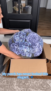 PorchBloom – 🔥🔥 Artificial Outdoor Hydrangea Flowers, UV-Resistant, Waterproof & Windproof