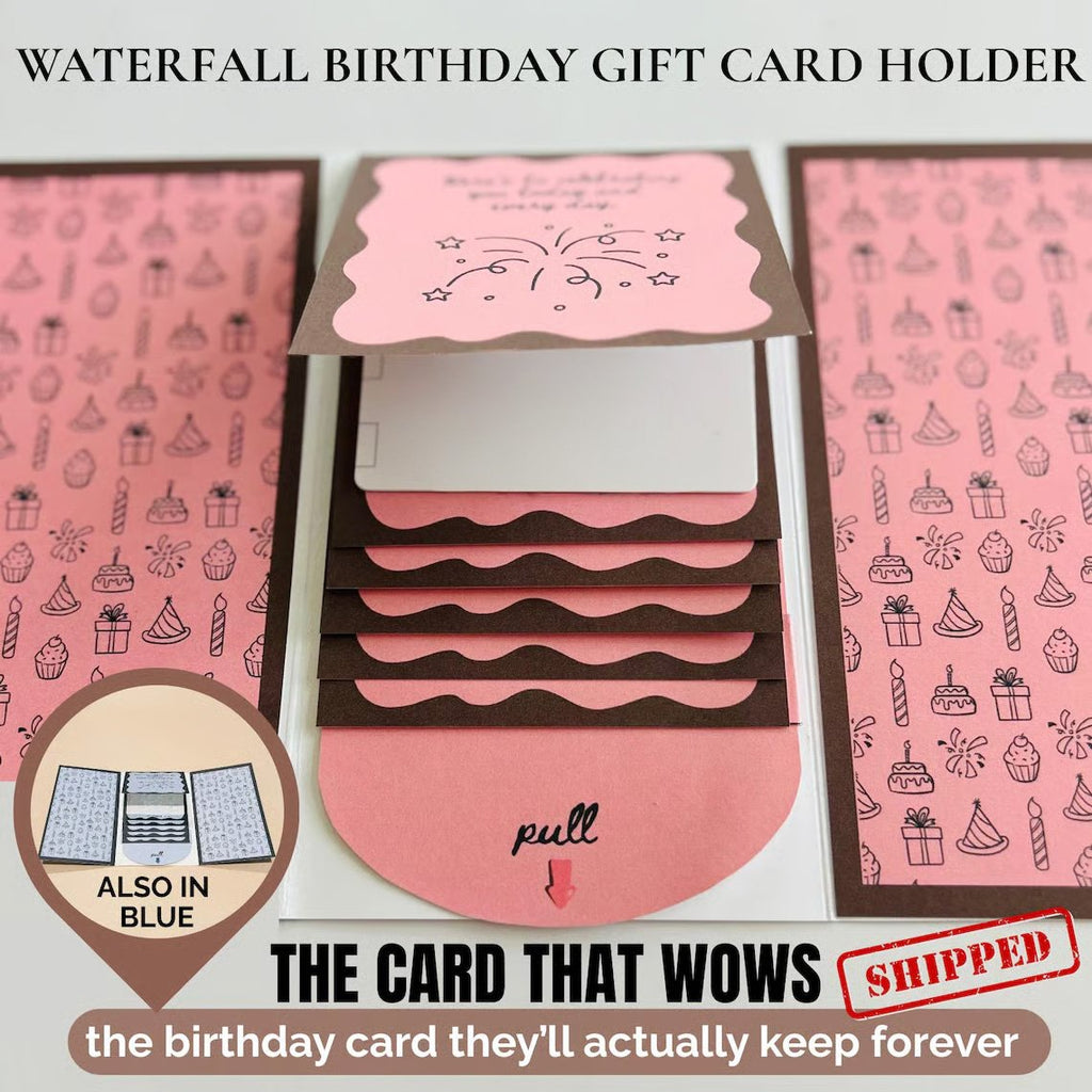 CascadeCard – Handmade Waterfall Gift Card Booklet