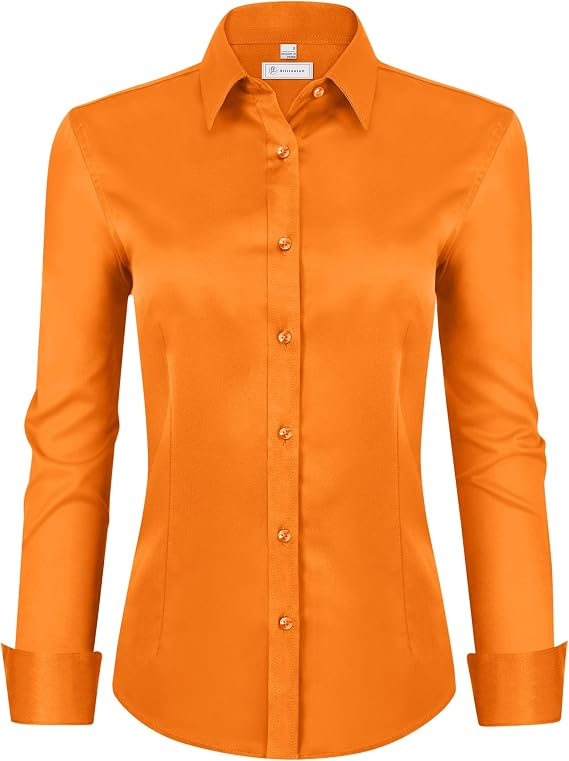CrispCollar – Women's Classic-Fit Long-Sleeve Dress Shirt
