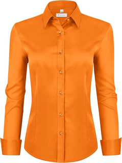CrispCollar – Women's Classic-Fit Long-Sleeve Dress Shirt