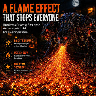 🎃 HellBlaze – Fire-Breathing Solar Halloween Garden Light