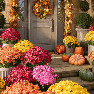 SunsetBloom – 💥🌼 Artificial Outdoor Mums, UV-Resistant, Waterproof & Windproof