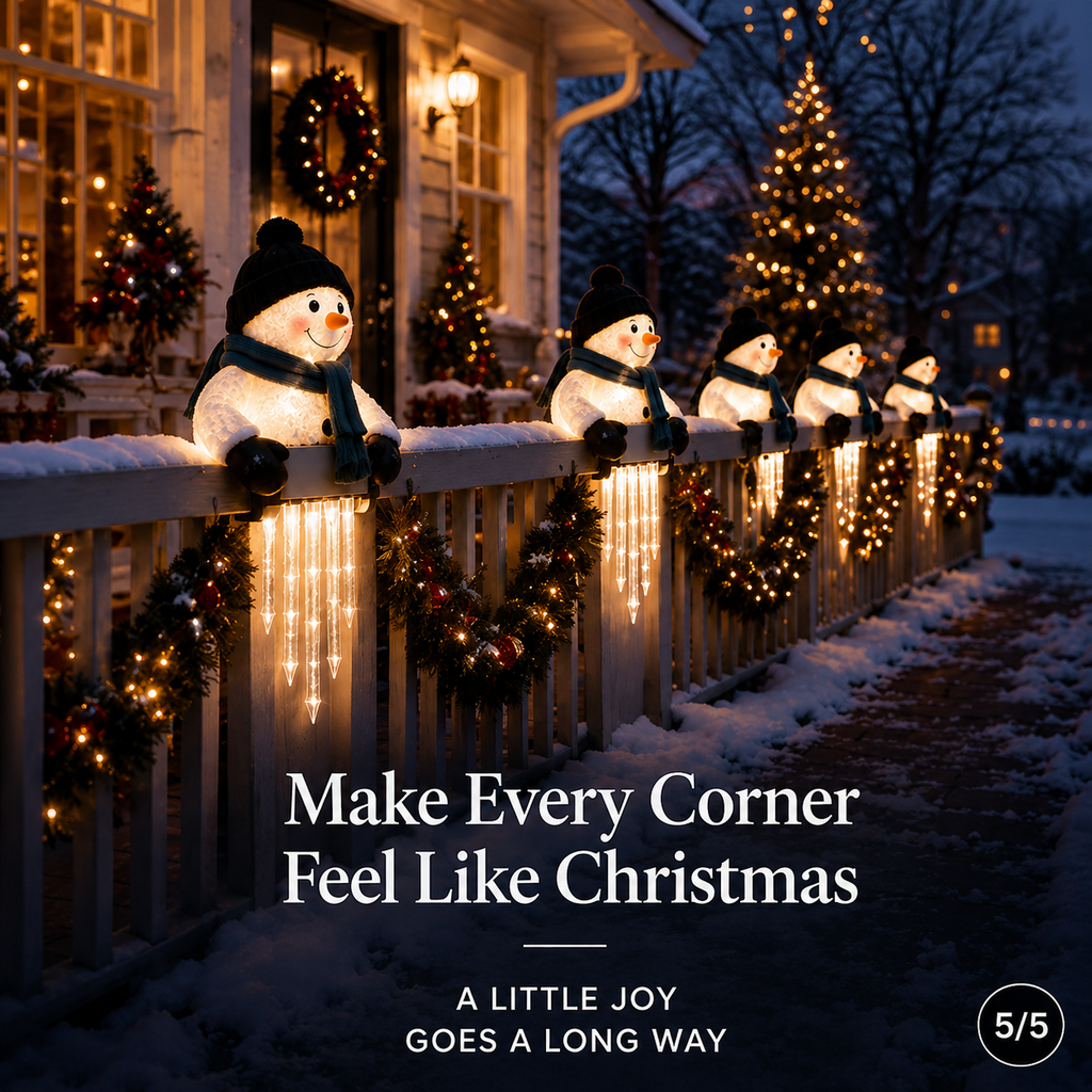 WinterGlow – Christmas Holiday Friends Icicle Railing Lights
