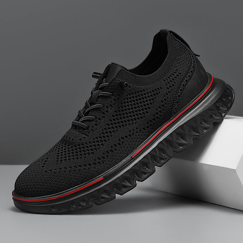 ⏰LAST DAY - 50% OFF🛒Men's Hands Free Slip On Oxford Shoes – Ultra Comfortable knitted fabric shoes, Lightweight Casual Walking Sneakers, Comfortable Dress Shoes, Mesh Urban Shoes for Business & Daily Wear