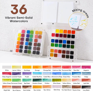 WanderPalette – Ring-Bound Watercolor Travel Set with Cotton Paper