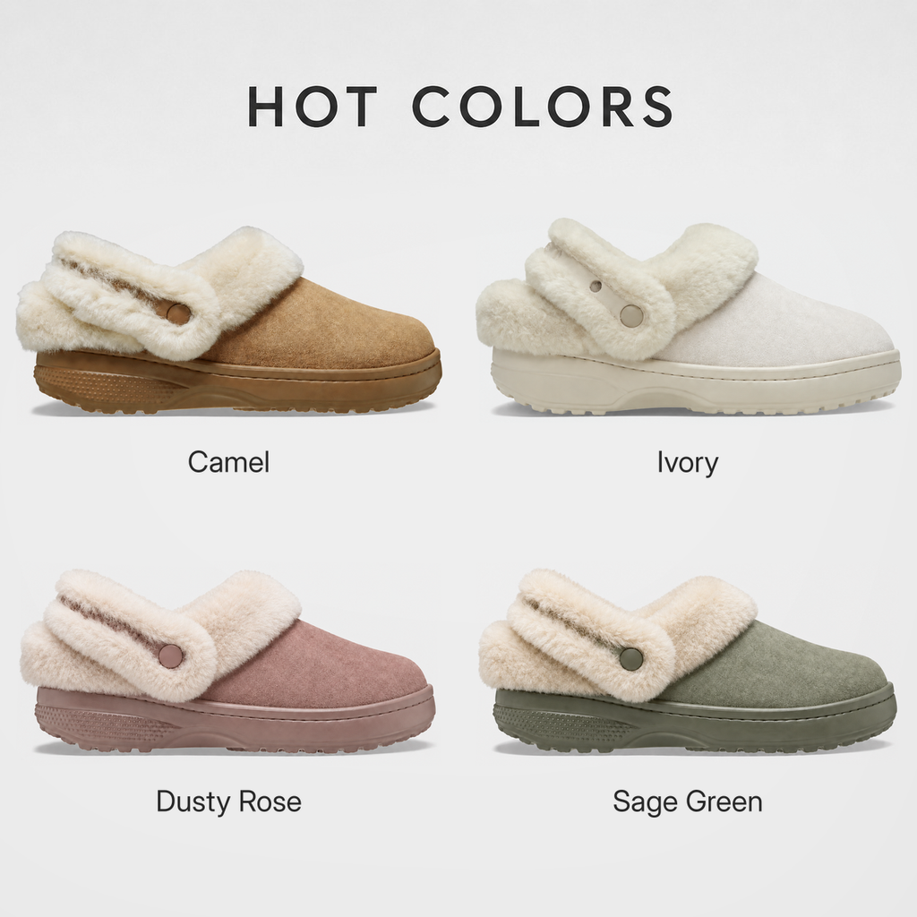 SnuggleClog – Women's Furry Lined Fuzzy Clog Slippers