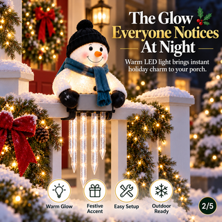 WinterGlow – Christmas Holiday Friends Icicle Railing Lights