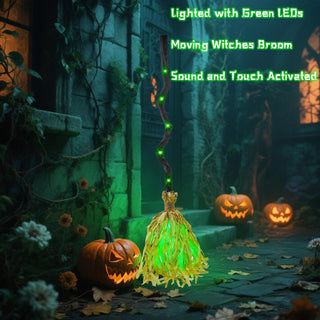 WitchGlow – 🧙‍♀️🧹 Animated Halloween Broom with Light & Sound