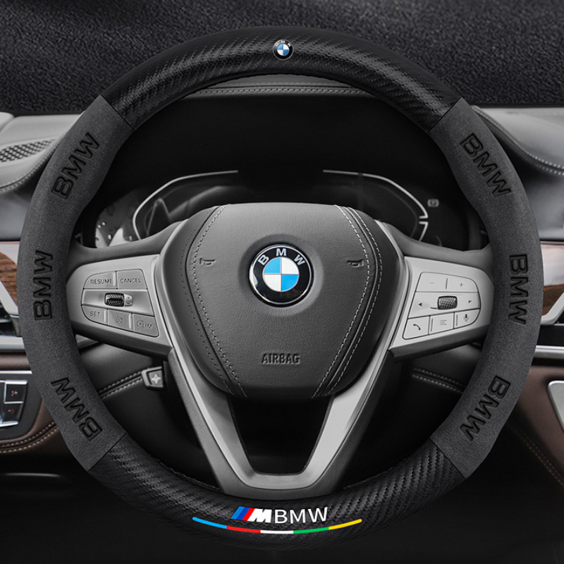 SuedeGrip – Carbon Fiber Suede Steering Wheel Cover, Anti-Slip & Wear-Resistant