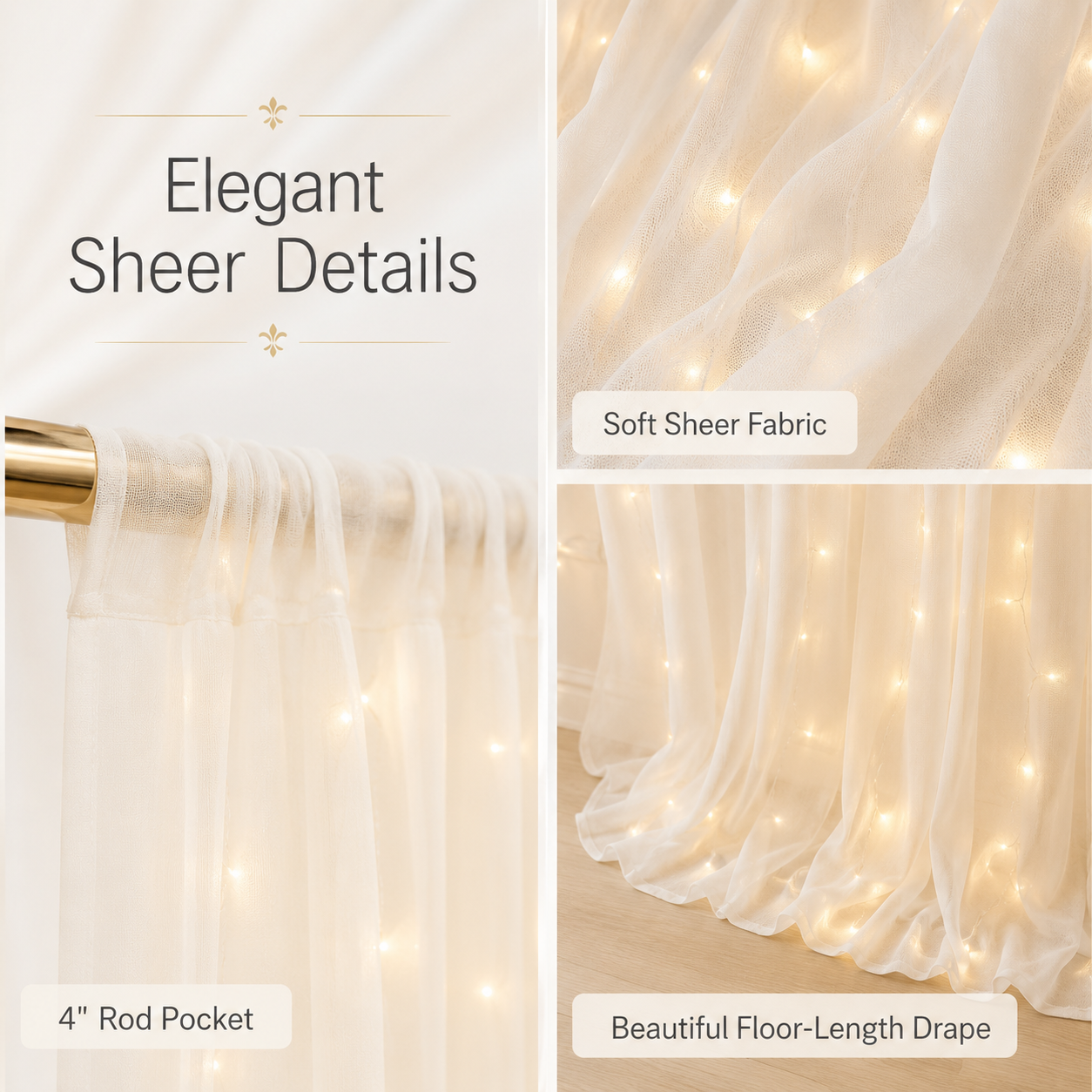 DreamGlow – Tulle Curtain Lights Set