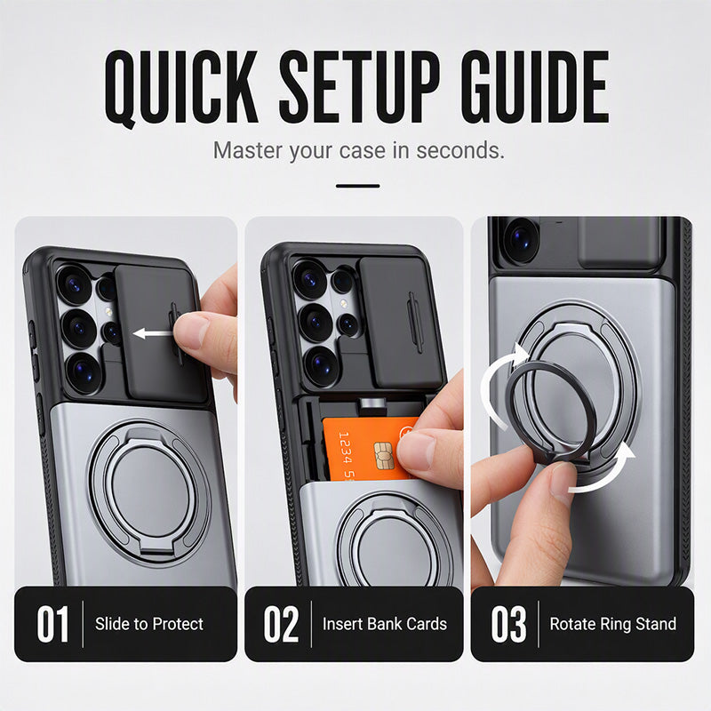 WalletGuard – 2-in-1 Shockproof Phone Case with Hidden Card Holder