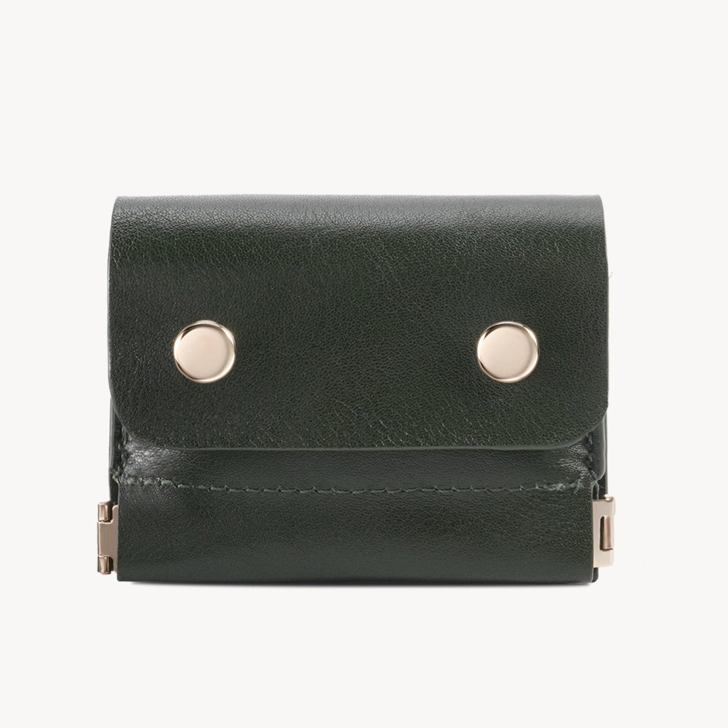 SnapPurse – Vintage Genuine Leather Spring-Open Short Wallet