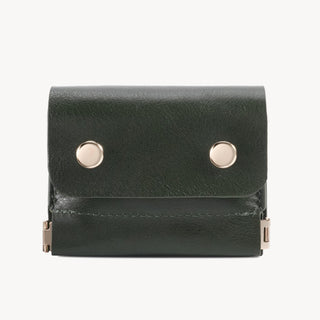 SnapPurse – Vintage Genuine Leather Spring-Open Short Wallet
